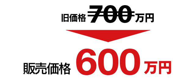 販売価格　600万円