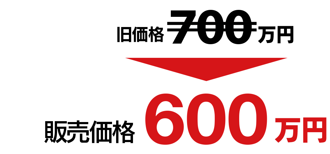 販売価格　600万円